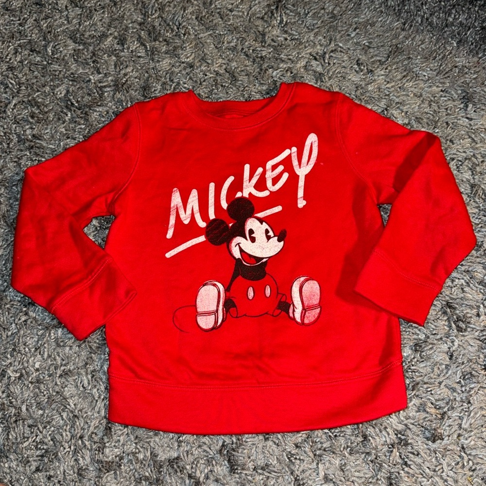 NWOT Mickey Mouse 5T distressed fleece sweater 🏰♥️